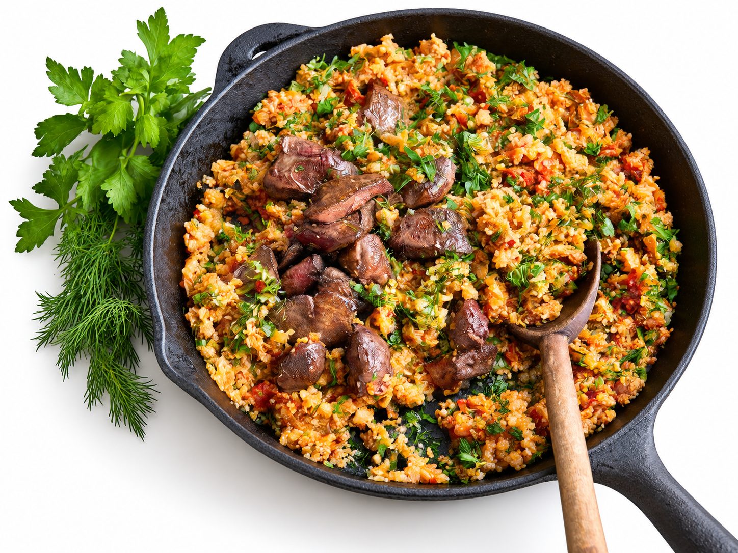 Плов из мясистой цветной капусты — готовое блюдо